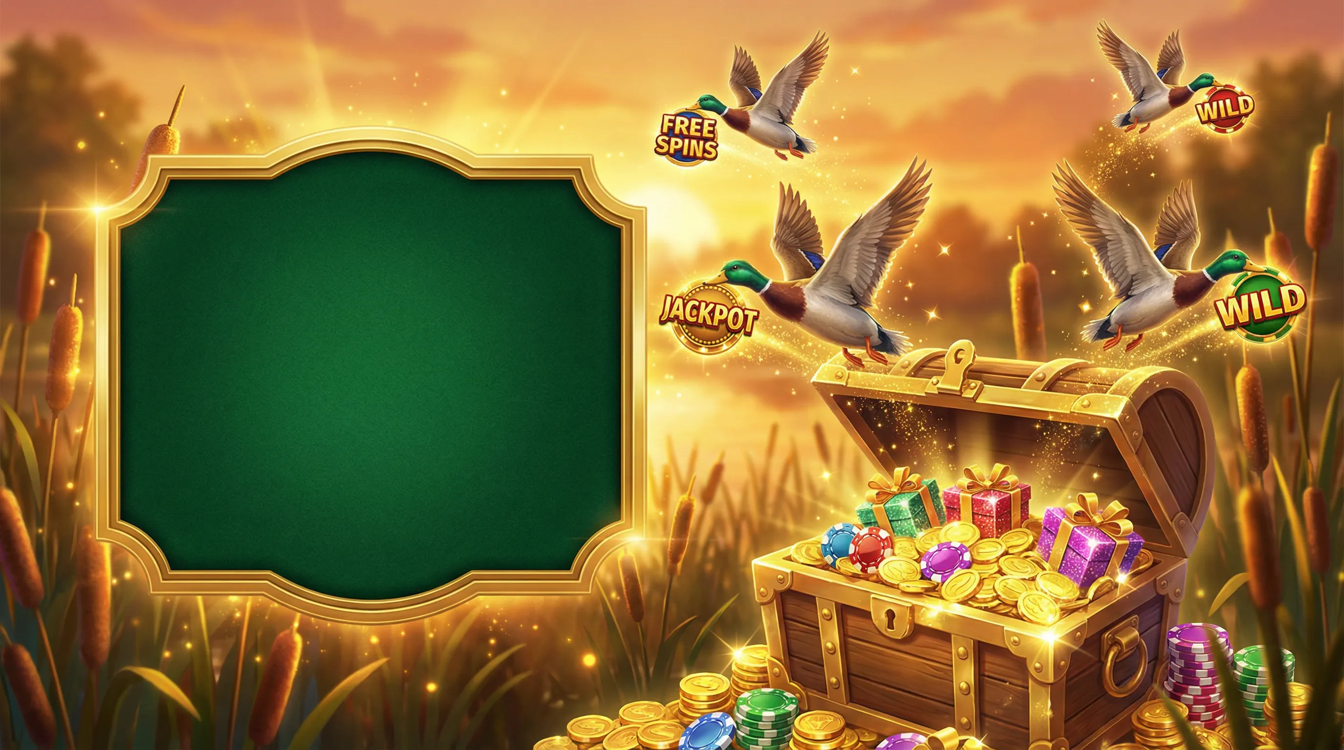 Baú de tesouro com moedas e bônus do cassino ganheibet